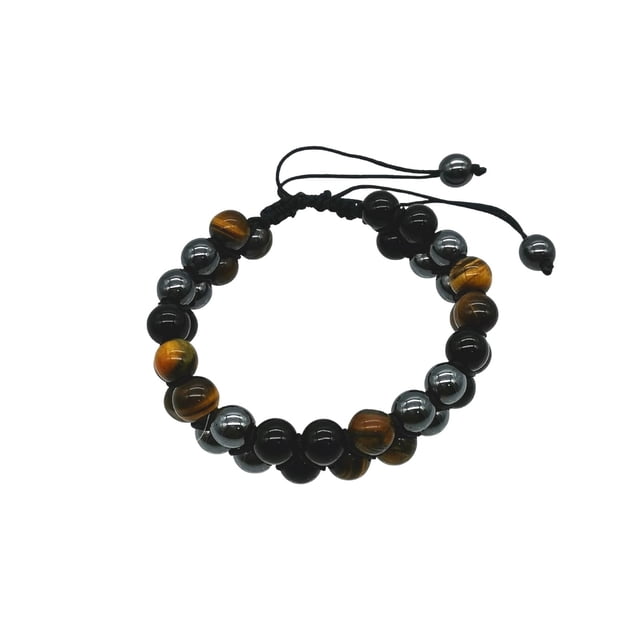 Pulsera Triada Generica, Ajustable, Piedra Natural