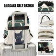 thumbnail image 3 of FORMRS Mini Backpack Purse for Women Quilted Travel Daypack Casual Shoulder Bag, Black Cat Plants, 3 of 7