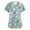 Blue, variant on V-Neck Printed Scrub Top with Dual Pockets for Women - Soft Breathable Vet Tech Uniform featuring Cute Cat Patterns Pink XXXXXL