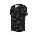 thumbnail image 2 of Rocae Neon Dinosaur for Breathable Men's Baseball T-Shirt Fashionable Casual Baseball Jersey, Moisture-wicking Sportswear Medium, 2 of 9