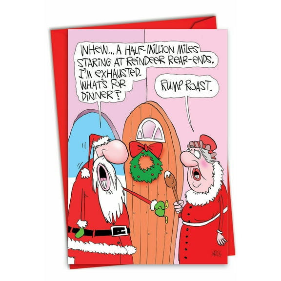 1 Funny Christmas Card with Envelope - Rump Roast C7084XSG