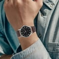 thumbnail image 1 of Mens Roman Numeral Watch with Classic Leather Strap and Timepiece Design, 1 of 6