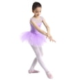 thumbnail image 3 of Alvivi Kids Girls Ballet Tutu Dress Dance Leotard Outfit Ballerina Princess Skirted Dancewear Performance Costume Light Purple 10, 3 of 7