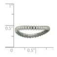 thumbnail image 2 of 2.25mm 925 Sterling Silver Stackable Polished Black Plate Wave Ring Size 10 Stackable Ring for Women, 2 of 2