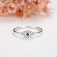 thumbnail image 2 of Silver Demon Eye Ring National Electroplated Ring with Zircon Inlay Fashion Statement Ring Jewelry Gift for Her Elegant Ring for Women, 2 of 5
