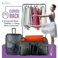 thumbnail image 3 of Artan Balance Rolling Dance Duffel Bag 28" - Compact and Lightweight Trolley, Green, 1 Pc, 3 of 8