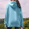 thumbnail image 6 of MXUIKV Sweatshirts Hoodies for Women Drawstring Loose Fitted Long Sweatshirts Activewear Homewear Casual Shirts Solid Color, 6 of 8
