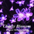 thumbnail image 2 of Solar Flower String Lights, 23ft 50 LED Fairy Lights for Christmas Tree, Garden, Patio, Party Decoration, Purple, 2 of 8