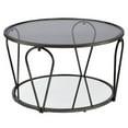 thumbnail image 2 of Furniture of America Miffa Contemporary Metal 2-Piece Coffee Table Set in Black, 2 of 12