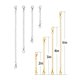 thumbnail image 5 of 8 eslabones de cadena extensores de collar de acero inoxidable, para pulsera, tobillera, extensores de cadena de acero inoxidable (4 dorados, 4 plateados), 5 of 5