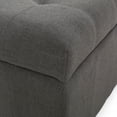 thumbnail image 6 of S-HOME Functional Upholstered Tufted Fabric Storage Ottoman in Soft Ideal for Home Organization and Comfort，Dark Gray, 6 of 10