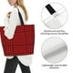 thumbnail image 3 of Fotbe Red Black Houndstooth Bolsa Tote Estética de Lona con Estampado para Mujer - Bolsa Reutilizable de Hombro Casual para Vacaciones, Compras, Trabajo y Gimnasio, 3 of 8