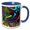 Blue/White, variant on 3drose, Paths Cross, 11oz Two-tone Yellow Mug