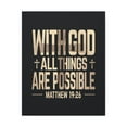 thumbnail image 5 of Scripture Walls Matthew 19:26 All Things Possible Bible Verse Canvas Christian Wall Art Ready to Hang Unframed, 5 of 13