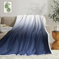 thumbnail image 3 of Blue Throw Blanket, Ombre Navy Blue Soft Flannel Blanket for Couch,Sofa Bed Room, Plush Lightweight Dark Blue Gradient Flannel Blanket, Cozy Microfiber Decorative Gift Throw Blanket, 3 of 5
