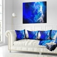 thumbnail image 3 of Designart Blue Sparkling Lightning - Abstract Throw Pillow - 18x18, 3 of 5