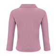 thumbnail image 5 of HLKJKLS Long Sleeve Shirts For Women Solid Color Long Sleeve Collar Slimming Base Shirt Cotton Spring Winter Casual Pink M-4Xl, 5 of 9