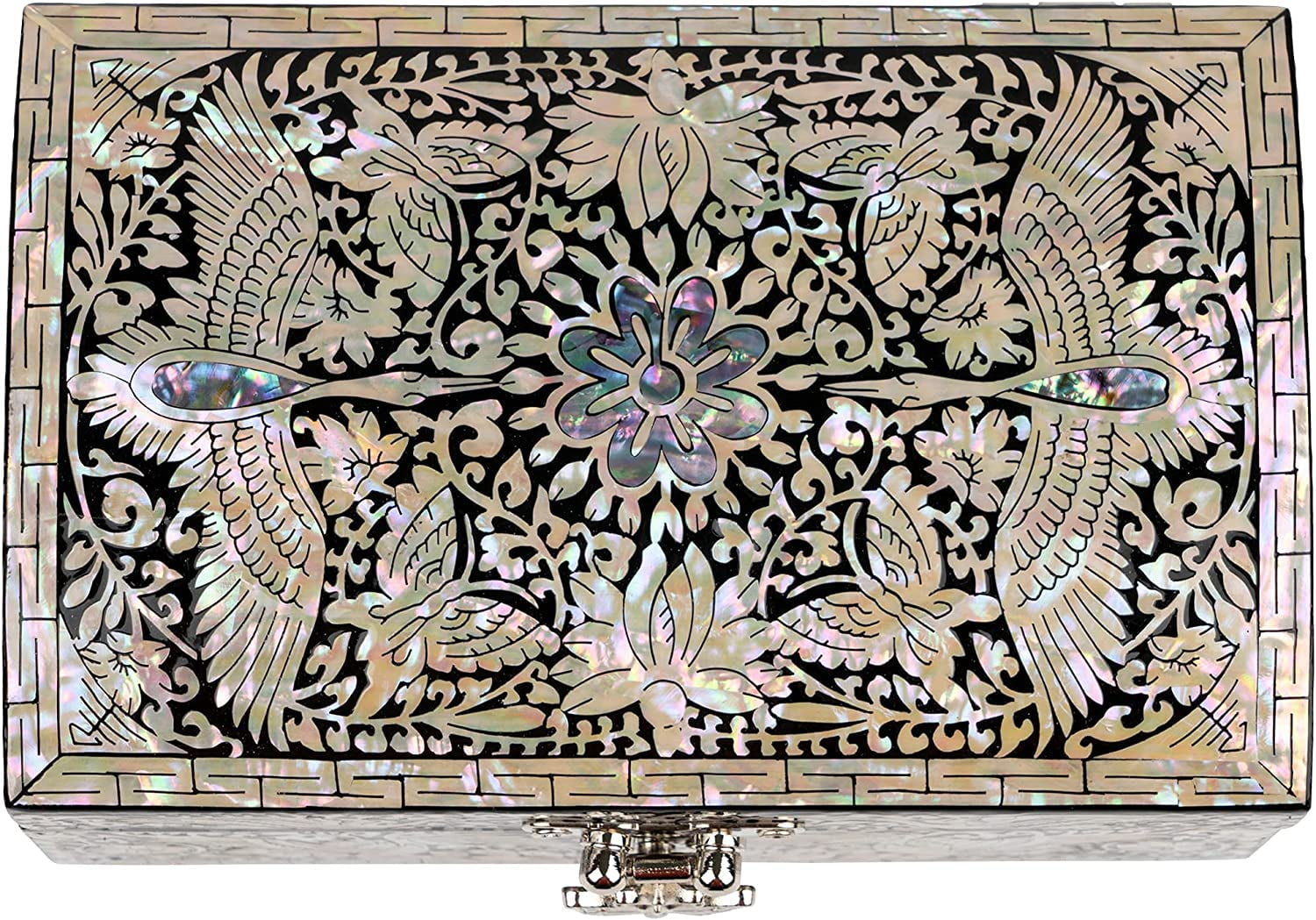 February Mountain Mother of Pearl Box - Abalone Shell Handmade Trinket Box Gifts for women who have everything