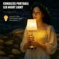 thumbnail image 2 of Coliware Silver Cordless Table Lamp, Rechargeable Battery Operated Lamps, Stepless Dimming Touch Control Wireless Lamp, Vintage Decor Night Light, 2 of 12