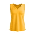 thumbnail image 6 of Womens Tank Tops Workout Tees Spring Summer Clothes V-neck Plus Size Fashionable Loose And Comfortable Casual Top T-shirt (Size:XL-5XL), 6 of 7