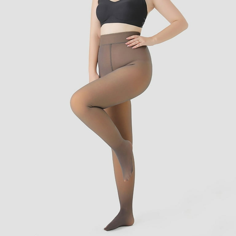 Yubnlvae Tights Bottoming Socks Leg Medium Thickness Solid Elastic Ladies  Velvet Color Plus 220G Tights