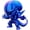 Blue, variant on 3D Printed Alien Sci Fi Figurine Statue for Home Office Desk DecorBrown