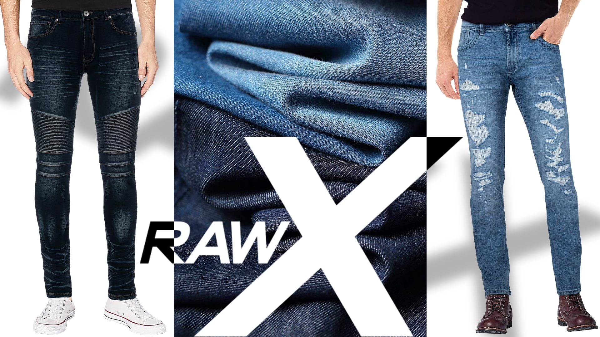 Mens Slim Fit Jeans - Distressed jeans for apparel retail