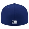 thumbnail image 4 of Men's New Era Royal Los Angeles Dodgers Yarn Stitch 59FIFTY Fitted Hat, 4 of 6