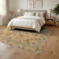 thumbnail image 3 of ODIKA Round Print Geometric Bordered Decorative Scattered Romance Shaped for Dining Room, Under Table, Office, Non-Slip Chair-Friendly Floor, 3 of 7