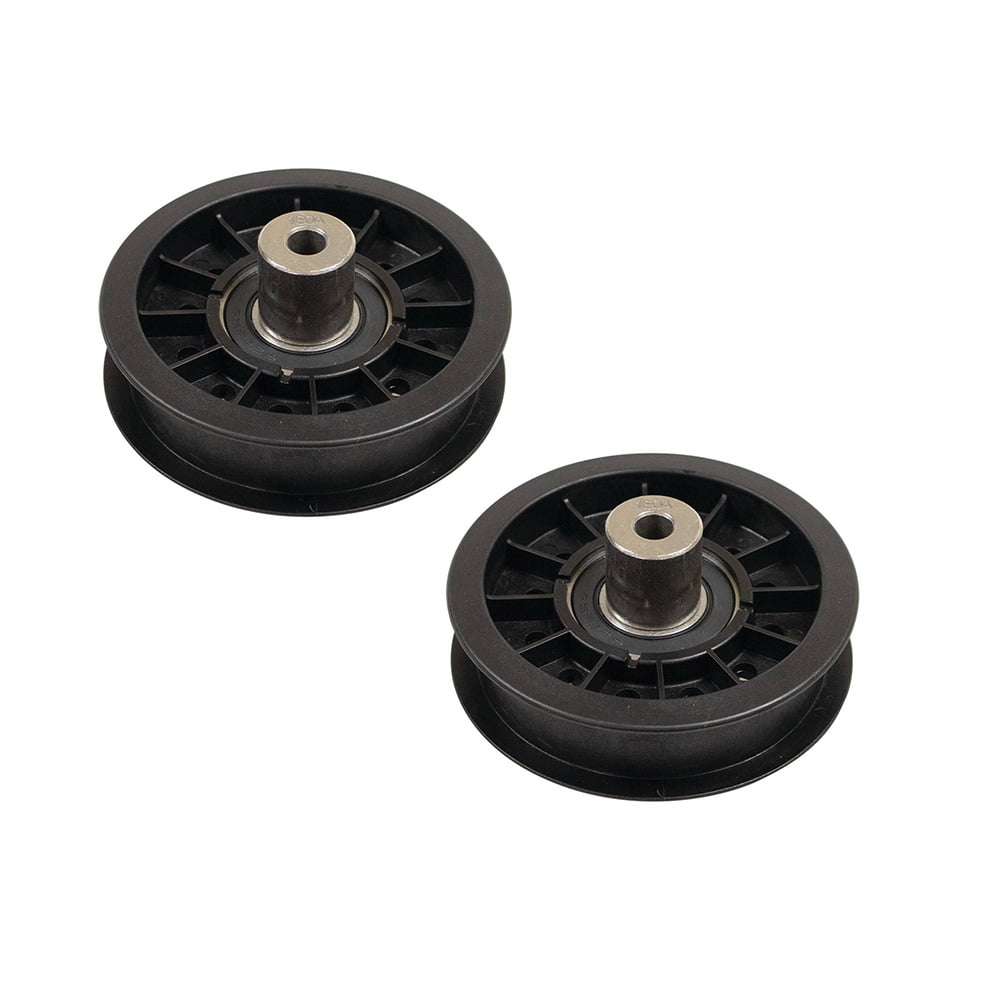 Set of (2) Flat Idler Pulley AM138079 Fits John Deere X310 X320 X324 Mower