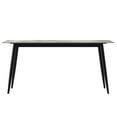 thumbnail image 6 of LeisureMod Zayle Modern Dining Table with a Sintered Stone Rectangular Wide Tabletop and Steel Base for Kitchen and Living Room (Deep Grey, 71" Wide), 6 of 9