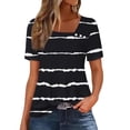 thumbnail image 2 of Usted Es Más Que una Camisa de Puntuación de Prueba, de Moda Casual Impreso Botón de Manga Corta Cuello en V para las Mujeres, 2 of 7