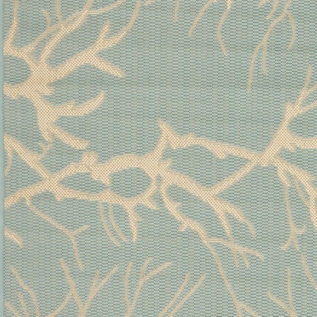 Unique Loom Botanical Collection Abstract Pictorial Transitional Indoor and Outdoor Flatweave Area Rug, 9 x 12 Feet, Light Blue/Beige