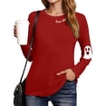 thumbnail image 6 of Kakishop Halloween Tshirts Women Sweatshirts Halloween Ghost Sweatshirt Women - Halloween Graphic Crewneck Tops Casual Sweater (Red,3XL), 6 of 8