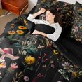 thumbnail image 4 of Manfei Colorful Mushroom Bedding Comforter Set 7 Pieces for Teens Adults,Exotic Style Full Bedding Set Lightweight,Chic Floral Flowers Fitted Sheet Flat Sheet,Luxury Bedroom Decor,Reversible, 4 of 8