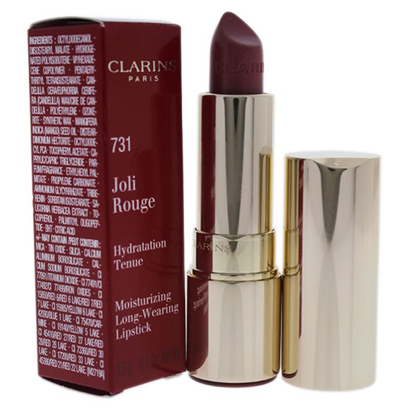 Lápiz labial satinado Clarins Joli Rouge - 731 Rose Berry 0,1 oz