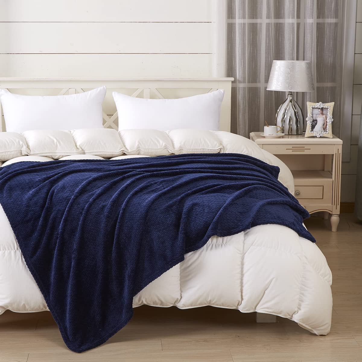 Navy Blue Throw Blanket