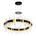 thumbnail image 1 of CWI Lighting Aya LED Integrated Pearl Black Chandelier, 1 of 6