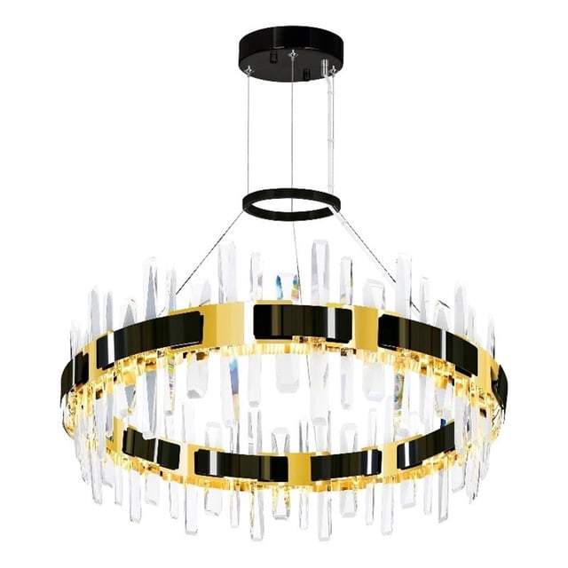 CWI Lighting Aya LED Integrated Pearl Black Chandelier