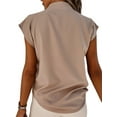 thumbnail image 5 of SLADYGLO Women Sleek Sleeveless V-Neck Modern and Professional Blouse, 5 of 6