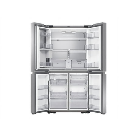 Samsung - 23 cu. ft. Smart Counter Depth 4-Door Flex™ Refrigerator with Family Hub™ & Beverage Center - Stainless steel