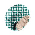 thumbnail image 1 of Zewurtuw Capó de Satén Gorro de Seda para Dormir Reutilizable Doble Capa Elástico Ajustable Gorros para el Cabello Lindo Estético Mujeres Niñas-Verde a Cuadros, 1 of 5