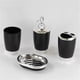 thumbnail image 1 of Xiao Hua Juego de baño negro, juego de accesorios de baño, 4 piezas, juego de baño de plástico, 1 of 5