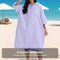 thumbnail image 4 of Abbraccia Poncho Toalla de Playa Secado Rápido Microfibra, Capucha, Cierre, Mangas Anchas, Actividades Exterior, 4 of 6