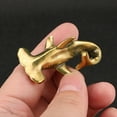 thumbnail image 4 of Brass Shark Ornament Decor Models Office Statue Desk Decoration Sea Animal Figurine, 4 of 6