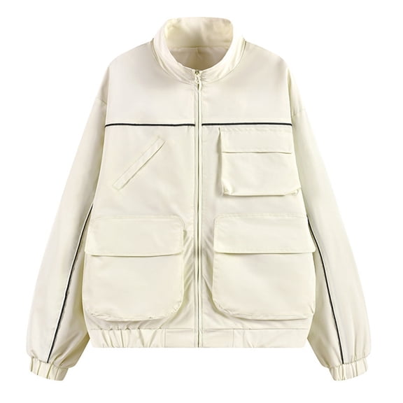 uikmnh Mens Winter Coats Men's Casual Jacket Workwear Coat Stylish Slim Fit Reflective Stripes Lightweight Outdoor Spring Autumn Winter Jacket for Daily Wear Size:M