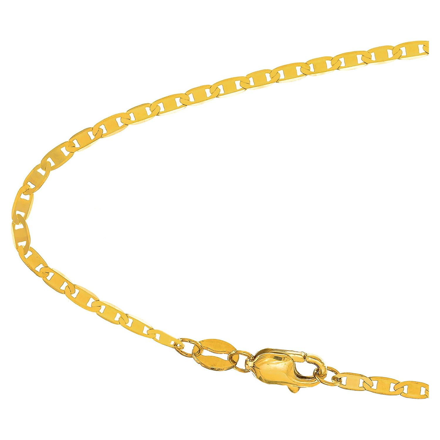 JewelStop 10k Solid Yellow Gold 2.3mm Mariner Chain Necklace (16,18, 20, and 24 in)  (图4)