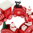 thumbnail image 3 of Wooden Train Toy Cartoon Train Model Christmas Home Decoration Festival Desktop Craft, 3 of 9