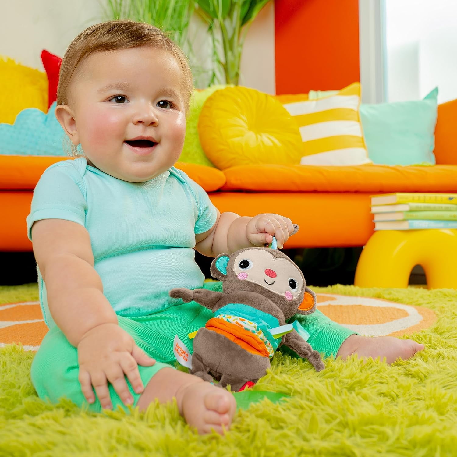 Bright Starts Pull, Play & Boogie Musical Activity Toy - Monkey