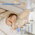 thumbnail image 3 of Ceiling Fans with Lights, 42 inch Low Profile Ceiling Fan with Light and Remote Control, Flush Mount, Reversible, 3CCT, Dimmable, Noiseless, White Ceiling Fan for Bedroom, Indoor/Outdoor Use, 3 of 8